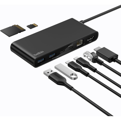 BELKIN INC024FQBK CONNECT 8-IN-1 USB C HUB